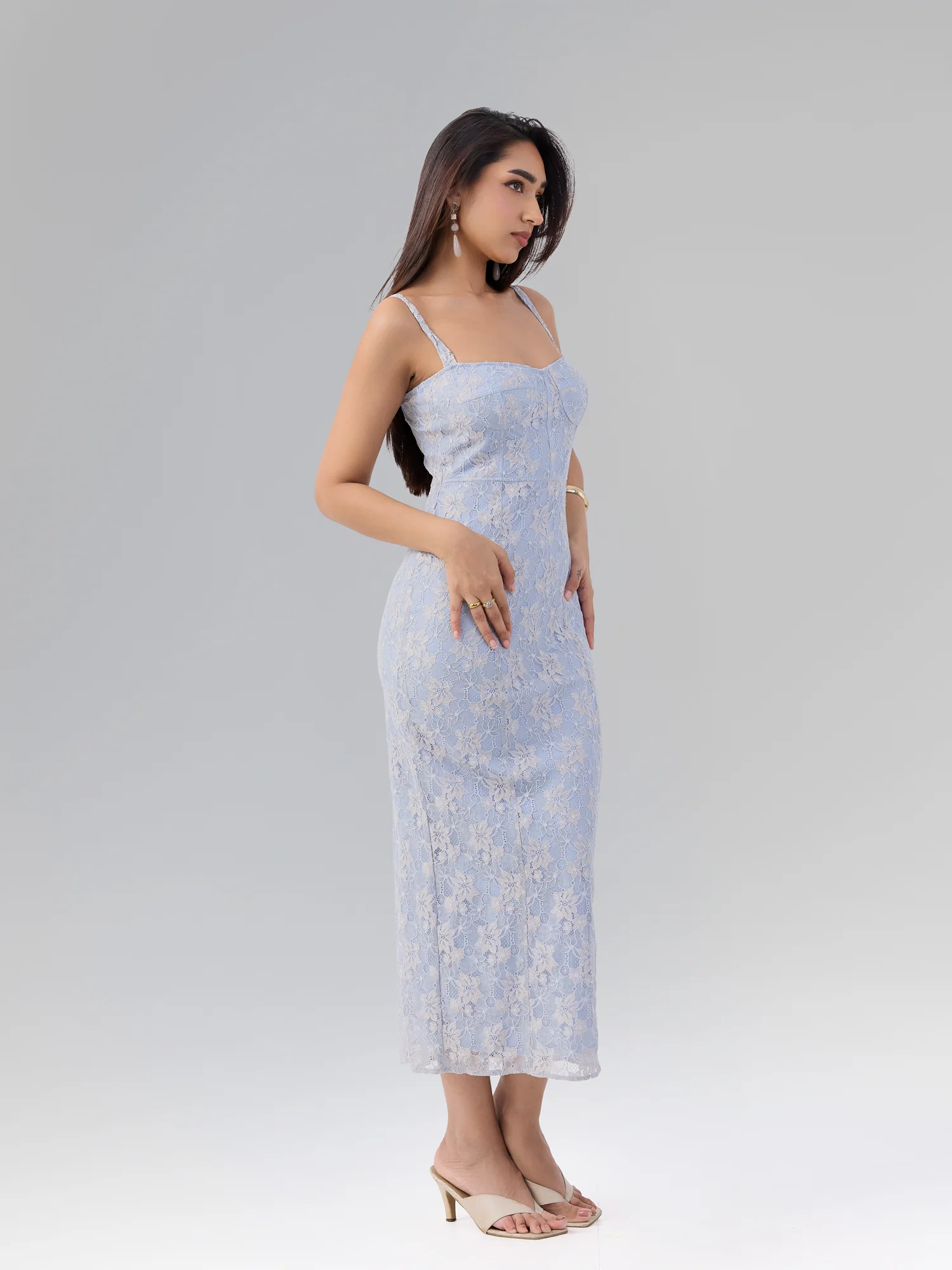 Thick Strap Lace Dress - Image 4