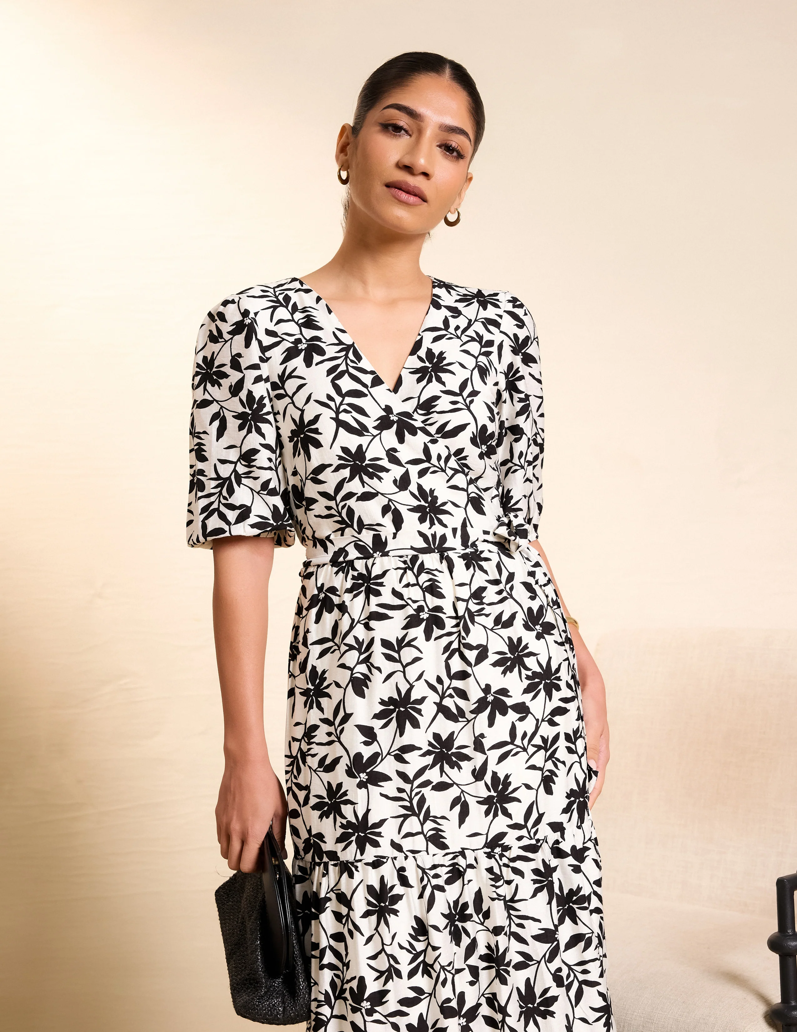 Tiered Wrap Maxi Dress - Image 2