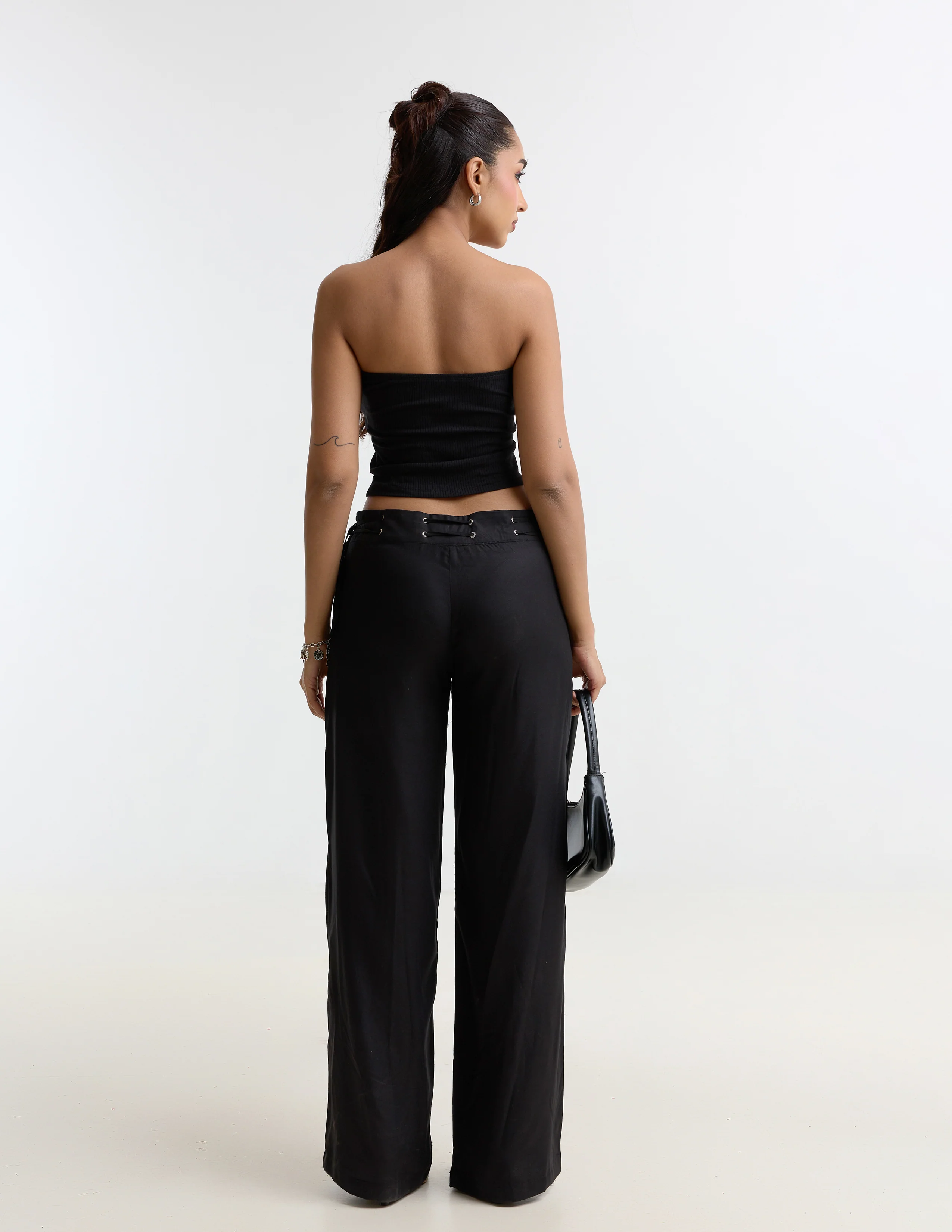 Waist Tie Up Low Waist Pant - Image 3