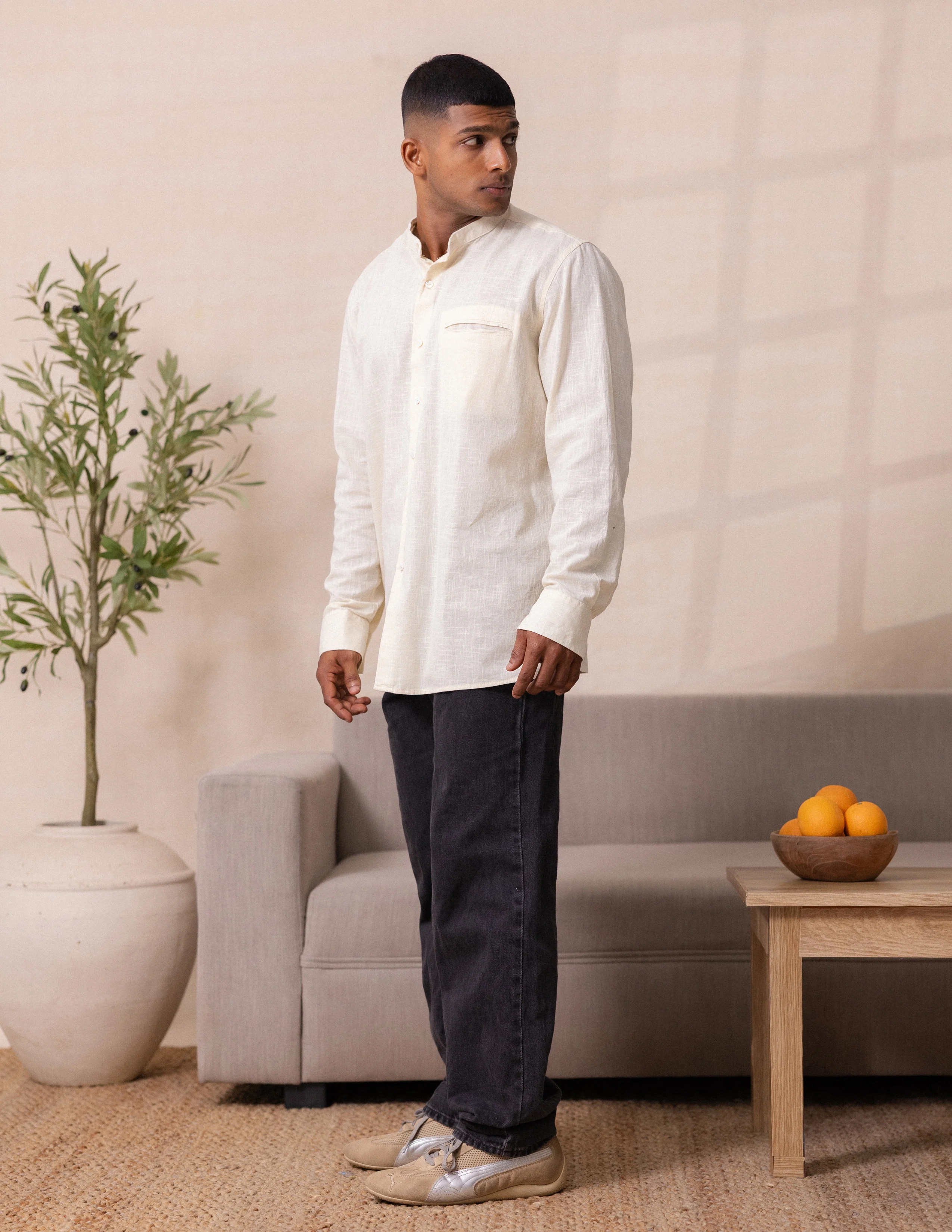 Welt pocket detail long sleeve shirt - Image 4