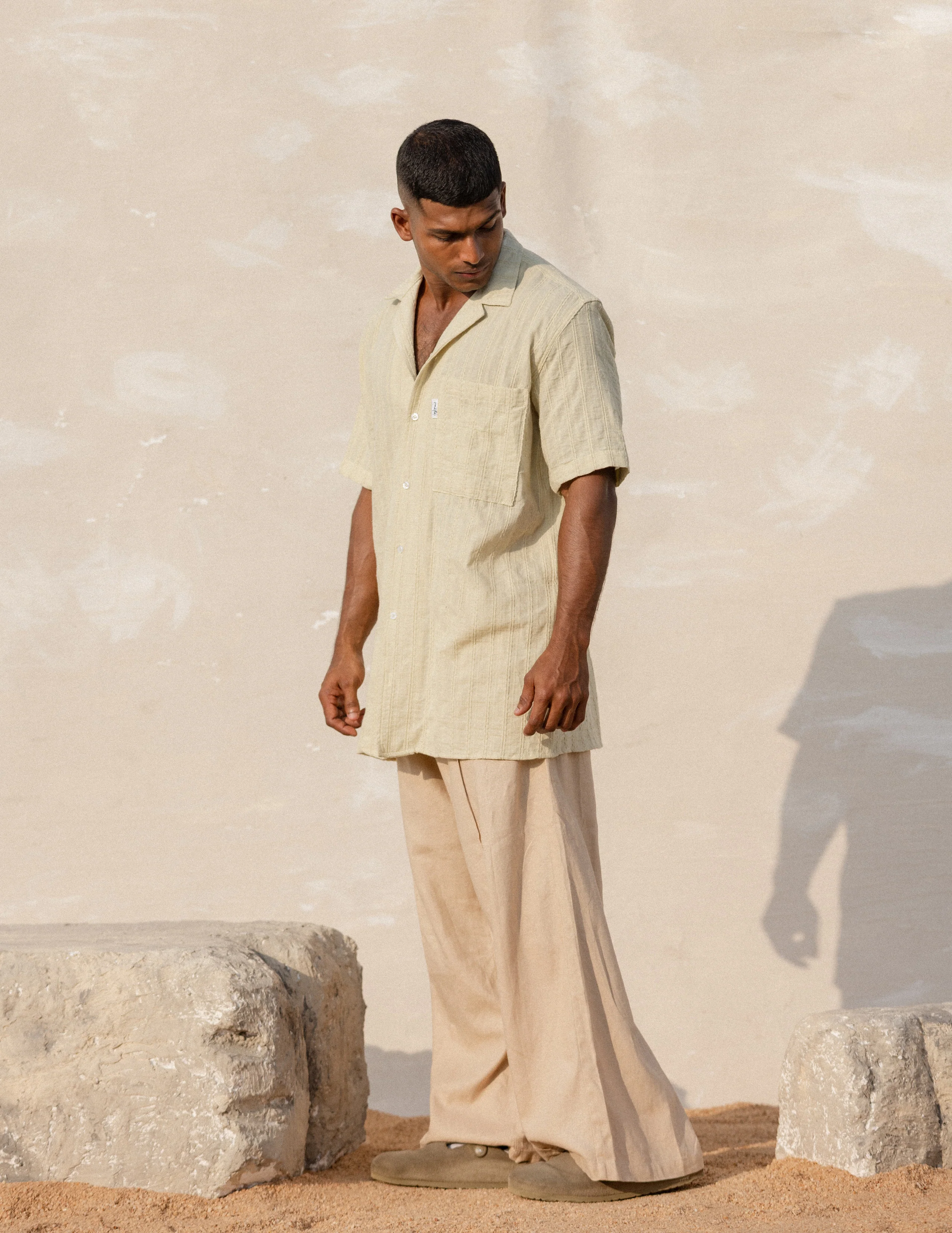 Woven label detail oversized shirt - Image 3