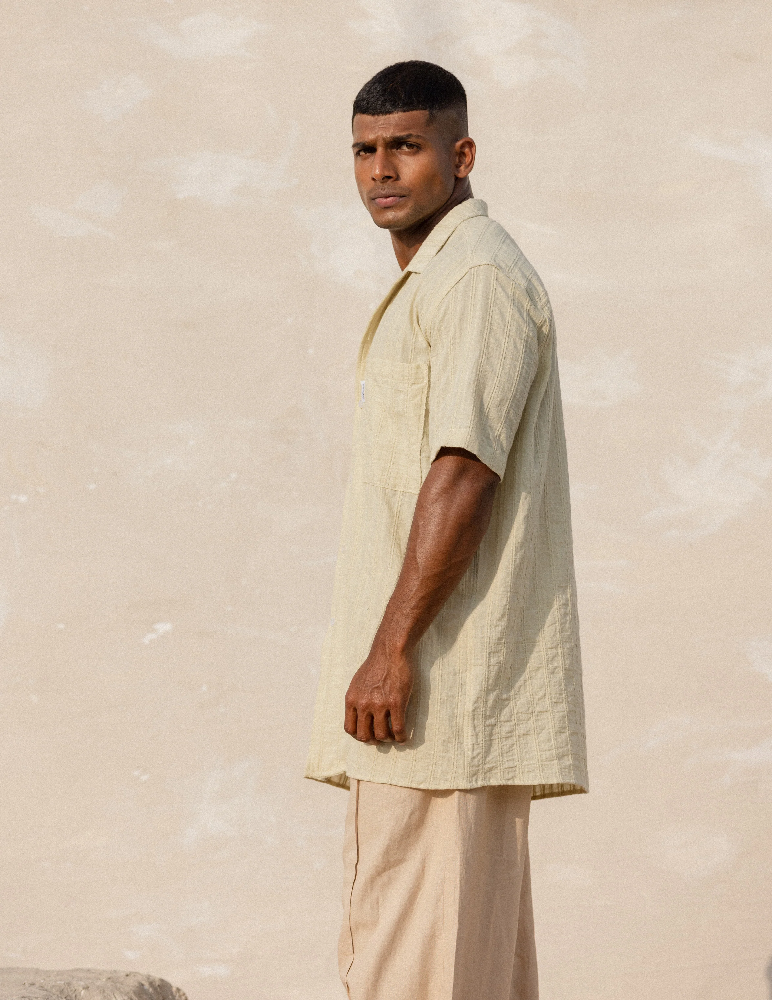 Woven label detail oversized shirt - Image 4
