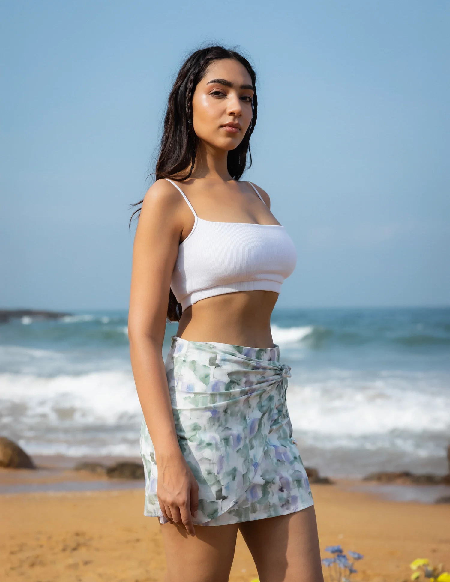 Wrap Tie Up Mini Skirt - Image 2
