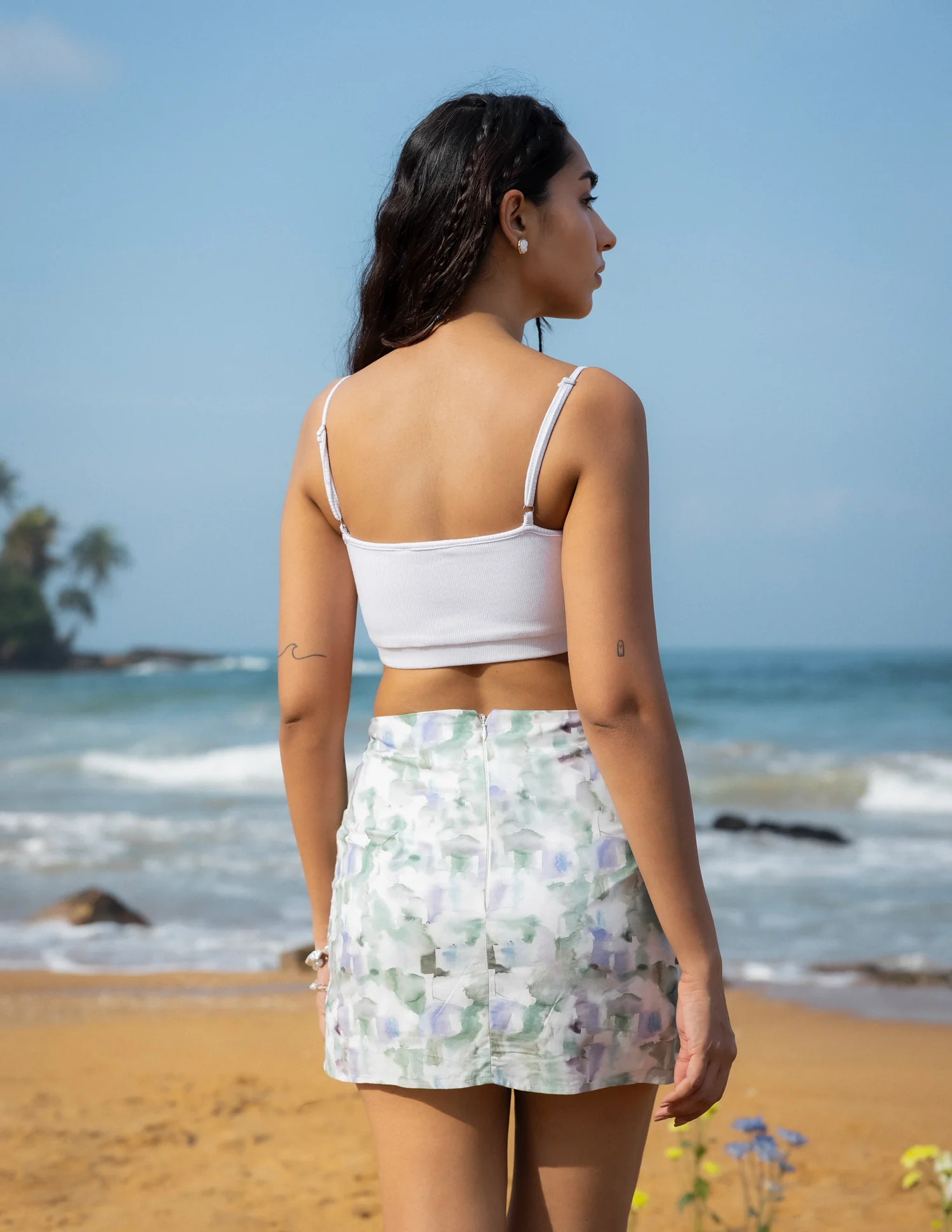 Wrap Tie Up Mini Skirt - Image 3