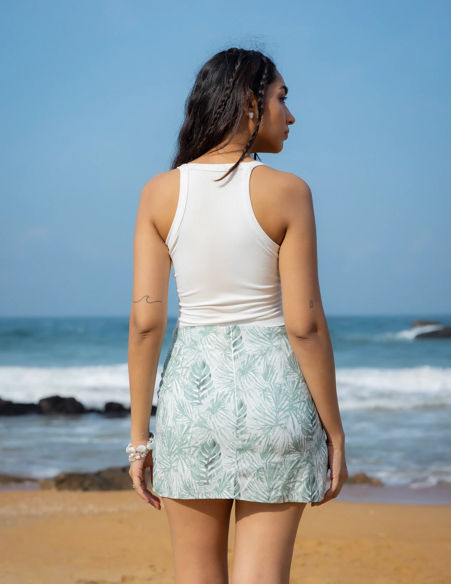 Wrap Tie Up Mini Skirt - Image 2